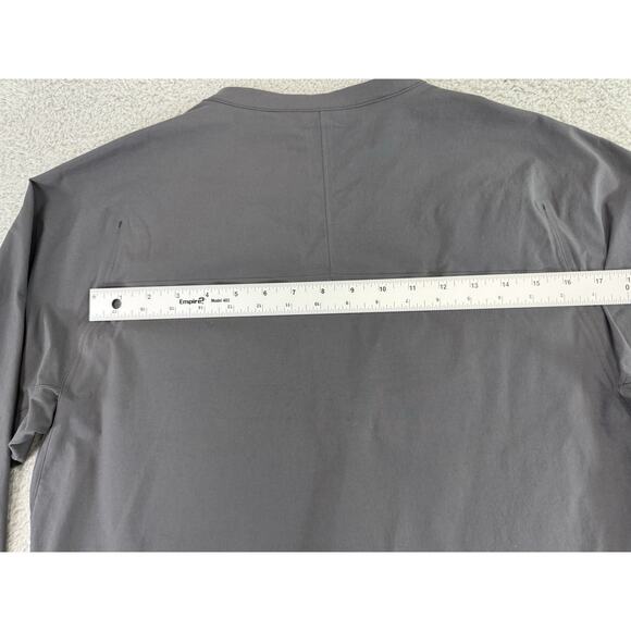 Lululemon Lab Confluence Mens Snapdown Shirt Pockets Men's Medium Charcoal - Picture 12 of 13